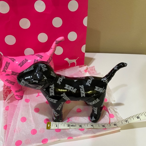 2 Pink and Black pleather dogs stuffed - Picture 4 of 8